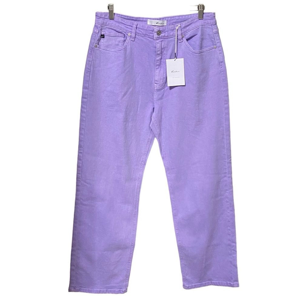 Kancan Evie Ultra High Rise 90s Straight Leg Lavender Retro Denim Jeans Size 12